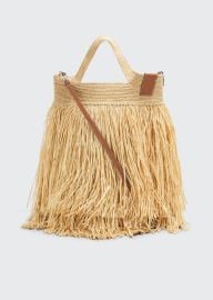 Loewe x Paulas Ibiza Fringe Raffia Shoulder Bag - at Bergdorf Goodman