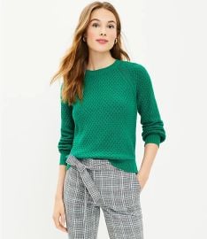 Loft Textured Raglan Sweater at Loft