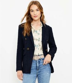 Loft Tweed Double Breasted Blazer at Loft