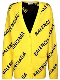 Logo Cardigan by Balenciaga at Luisaviaroma