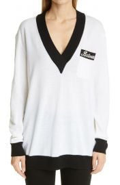 Logo Embroidered Merino Wool Sweater at Nordstrom