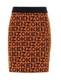  Logo Motif Pencil Skirt Kenzo at Cettire