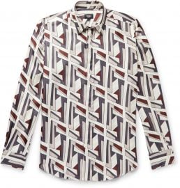 Logo-Print Silk-Twill Shirt by Fendi at Mr Porter