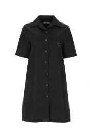 Logo Shirt Dress by Prada at Cettire