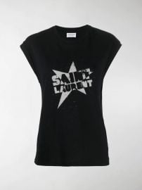 Logo Star Print T-shirt by Saint Laurent at Modes