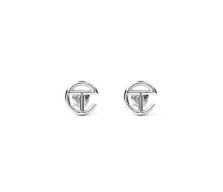 Logo Stud Earring - Silver ndash at Telfar