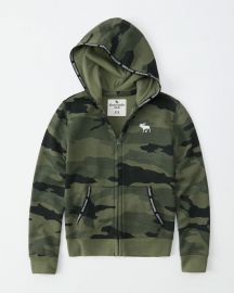 Logo Tape Full-zip Hoodie at Abercrombie