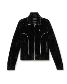 Logo appliqu d Crushed velvet Track Jacket at Mr Porter