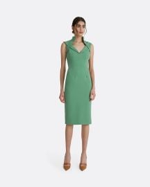 Loide Fern Green Midi Dress Maison Safiyaa USA at Safiyaa