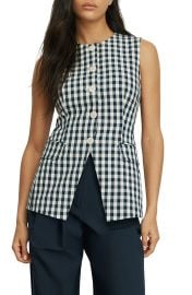 Lois Stretch Cotton Gingham Vest at Nordstrom
