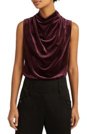 Lola Draped Velvet Top by Reiss at Nordstrom