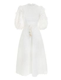 Lola Embroidered Midi Dress Ivory Online  Zimmermann at Zimmermann