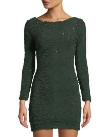 Lola Long-Sleeve Sequin Mini Dress by Dress the Population at Last Call