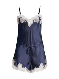 Lolita Lace-Trimmed Silk Romper by Josie Natori at Saks Fifth Avenue