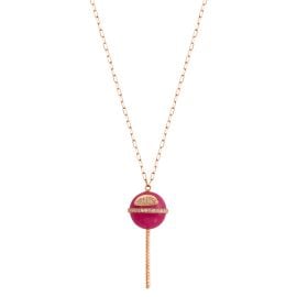 Lollipop Fuchsia Jade Regular Pendant - Shop Online Mimia LeBlanc Jewelry at Mimia Leblanc