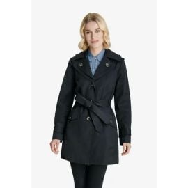 London Fog Double Breasted Belted Trench Coat at Walmart