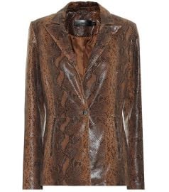 Londyn Snake-Effect Leather Blazer - J Brand at Mytheresa