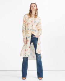 Long Asymmetric Shirt at Zara