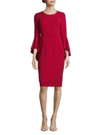 Long Bell Sleeve Sheath Dress Maggy London at Saks Off 5th