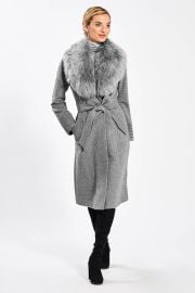 Long Coat with Fur Collar                      ndash at Sentaler