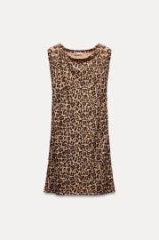 Long Knitted Top With Animal Print at Zara