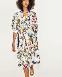 Long Printed Kimono at Zara