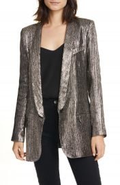 Long Shawl Collar Metallic Blazer   Nordstrom at Nordstrom