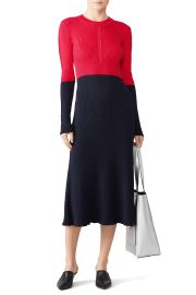 Long Sleeve Colorblock Knit Dress by Cedric Charlier for 135 Rent the Runway at Rent the Runway