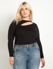 Long Sleeve Cutout Tee  Women39s Plus Size Tops at ELOQUII