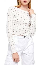 Long Sleeve Ditsy Pointelle Top by BDG by Urban Outfitters at Nordstrom Rack