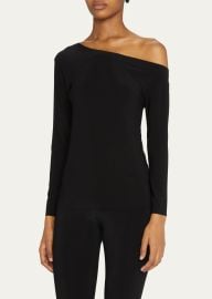 Long-Sleeve Drop-Shoulder Top at Bergdorf Goodman