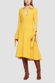 Long Sleeve Flare Shirt Dress in yellow  31 Phillip Lim Official Site at Phillip Lim