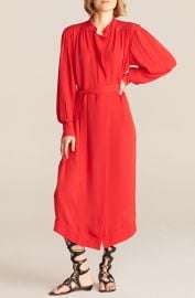 Long Sleeve Georgette Dress at Rebecca Taylor