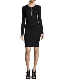 Long-Sleeve Half-Zip Mini Dress by Thierry Mugler at Bergdorf Goodman