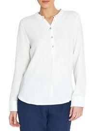 Long Sleeve Henley Shirt by Three Dots at Amazon