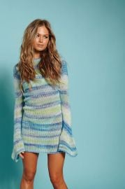 Long Sleeve Knitted Dress Multicolor NA-KD at Na-kd