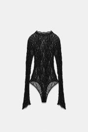 Long Sleeve Lace Bodysuit at Zara