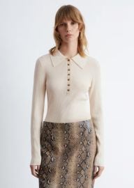 Long-Sleeve Merino Wool Polo Top at & Other Stories