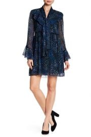 Long Sleeve Printed Ruffle Dress by Laundry by Shelli Segal at Nordstrom Rack