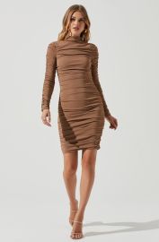 Long Sleeve Ruched Dress ndash at ASTR The Label