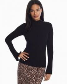 Long Sleeve Ruffle Turtle Neck Top at White House Black Market