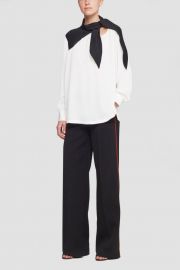 Long Sleeve Scarf Neck Blouse at Phillip Lim