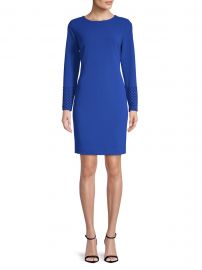 Long-Sleeve Sheath Dress at Lord and Taylor