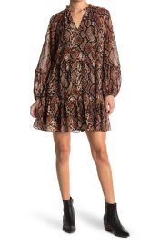 Long Sleeve V-Neck Babydoll Dress at Nordstrom Rack