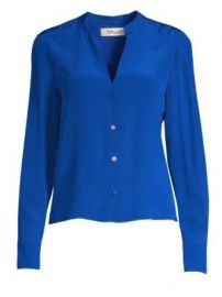 Long Sleeve V-Neck Shirt by Diane von Furstenberg at Saks Fifth Avenue