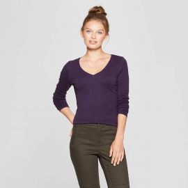 Long Sleeve V-Neck T-Shirt at Target