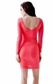 Long Sleeve Vback Dress at Guess