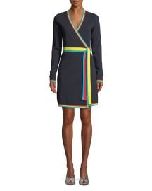 Long-Sleeve Wrap Sweater Dress at Bergdorf Goodman