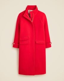 Long Toscana coat in Italian stadium-cloth wool blend at J. Crew