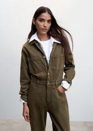 Long denim jumpsuit - Women MANGO OUTLET USA at Mango Outlet